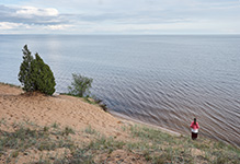 А́лайыэ (О́лешница). Вид на Чудское озеро в сторону Васкнарвы (бывшего Сыренца). 10 июня 2010 г.