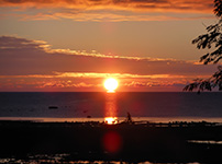 Муствеэ. Восход солнца над Чудским озером. 12 октября 2015 г.